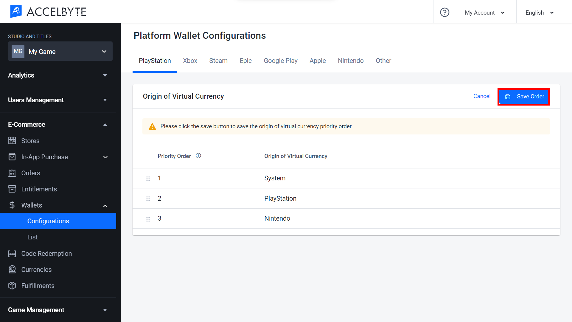 Sort Payment Rule